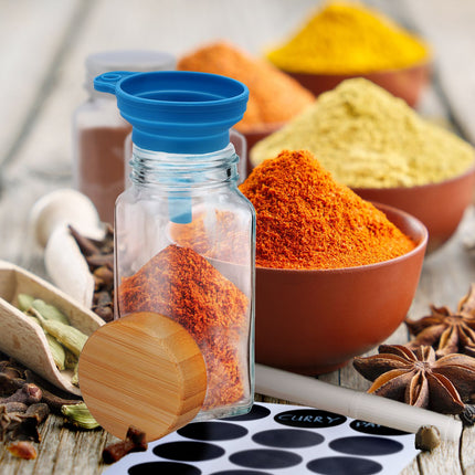 Spice jar set with bamboo lid