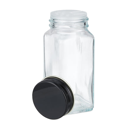 Spice jar set with stainless steel lid