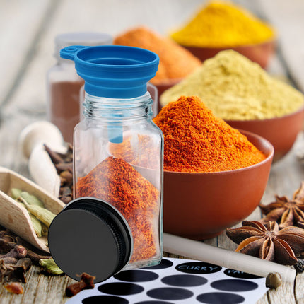 Spice jar set with stainless steel lid