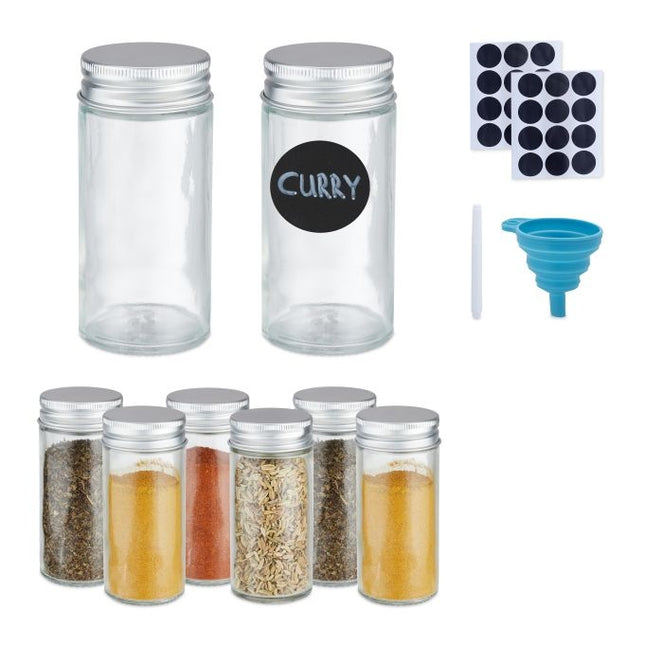 Spice jars set round