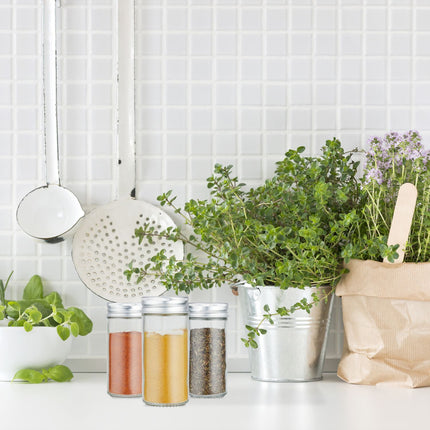 Spice jars set round