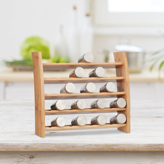 Spice rack in bamboo 5 shelves