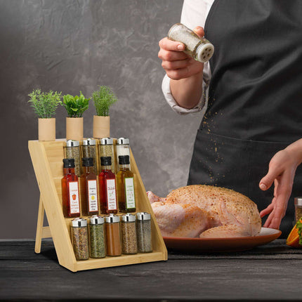 Spice rack in bamboo