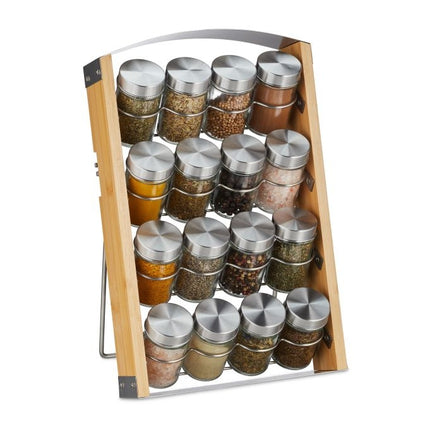 Spice rack with 16 glasses