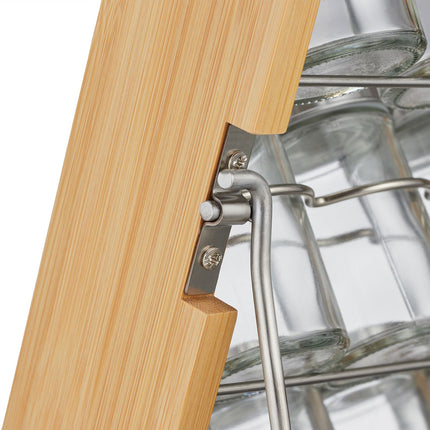 Spice rack with 16 glasses