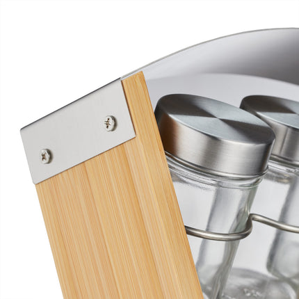 Spice rack with 16 glasses