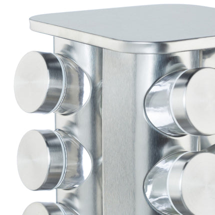 Spice rack with 16 pcs. glass jars