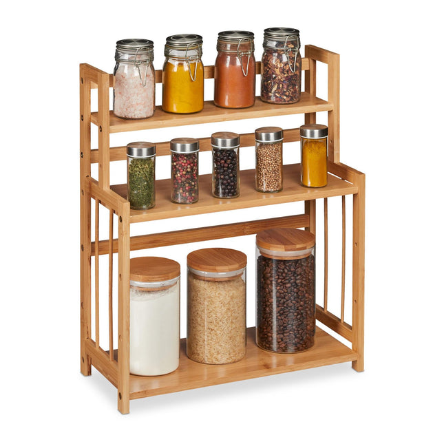 Spice shelf bamboo 3 shelves