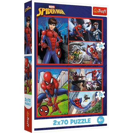 Spider-Man Puzzle Set, 2 Sets of 70 Pieces Each