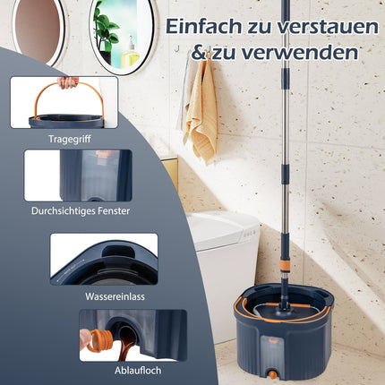 Spin Mop & Bucket Set with Water Separation, 360 Head