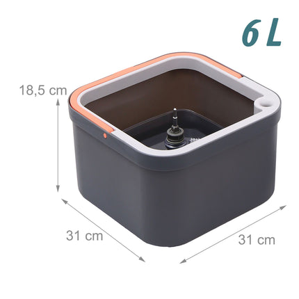 Spin Mop Set with Dual Water Tank and Microfibre Pads
