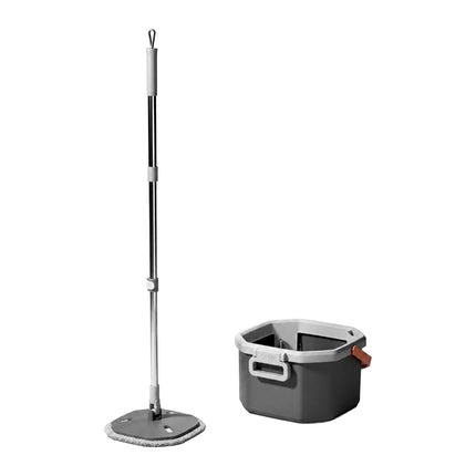 Spin Mop with Dual Water Tanks, Stainless Steel Handle