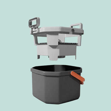 Spin Mop with Dual Water Tanks, Stainless Steel Handle