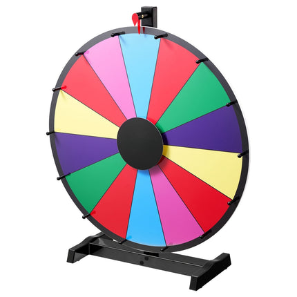 Spinning Prize Wheel, 24-Inch, 14 Slots, Dry Erase Stand