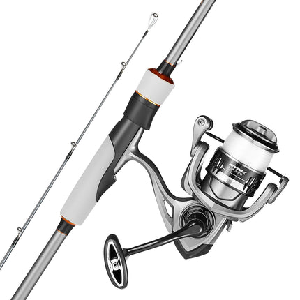 Spinning Rod and Reel Combo, 6.5ft 2-Piece, 7+1 Bearings