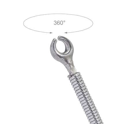 Spiral crank & claw for pipe cleaning