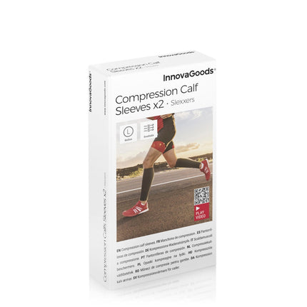 Sports Compression Calf Sleeves Slexxers InnovaGoods 2 Units - L