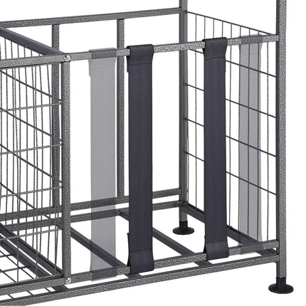 Sports Equipment Rack – Metal, 2 Baskets, Shelves