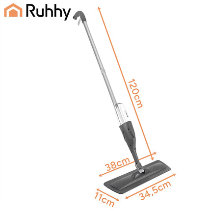 Spray Mop with 360 Rotating Head, 300ml Tank, 3 Pads