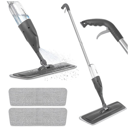 Spray Mop with 360 Rotating Head, 300ml Tank, 3 Pads