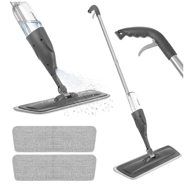 Spuitmop met 360° draaibare kop, 300 ml tank, 3 pads