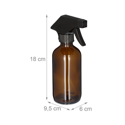 Spray bottle Glass 230 ml Set of 2