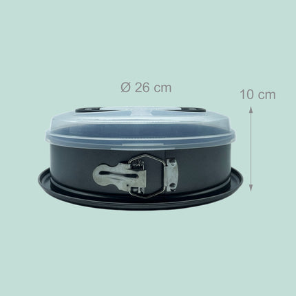 Springform Cake Tin, Carbon Steel, Non-Stick, Lid