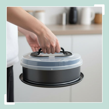 Springform Cake Tin, Carbon Steel, Non-Stick, Lid
