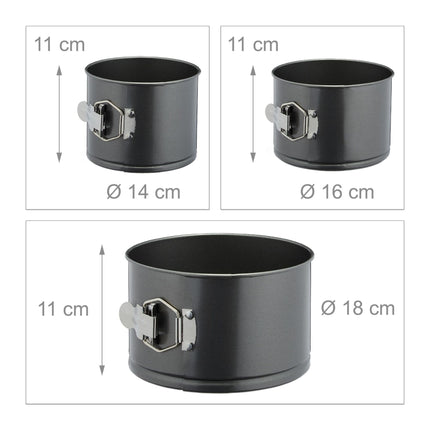 Springform Cake Tin Set of 3