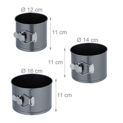Springform Pan Set, 5-Piece, Non-Stick, Heat Resistant