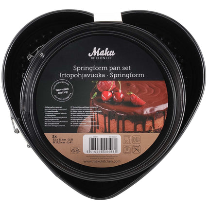 Springform Pans with Removable Bottom, Set of 2
