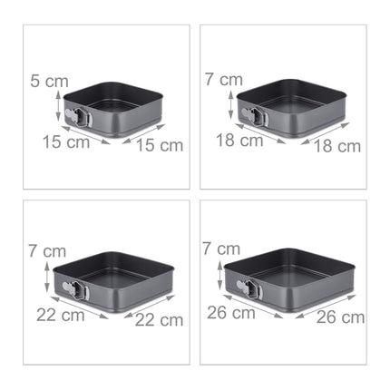 Spring form set of 4 square