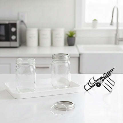 Sprouting Jar Kit, 2 Jars with Holder & Tray