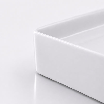 Square Ceramic Washbasin, 50 x 35 x 11 cm, White