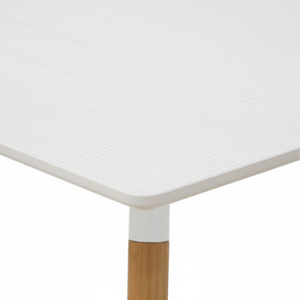 Square Dining Table, Bamboo Legs, Seats 4