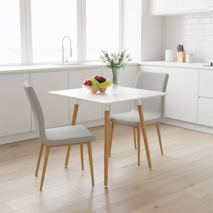 Square Dining Table, Bamboo Legs, Seats 4