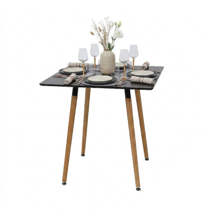 Square Dining Table, MDF Top, Bamboo Legs