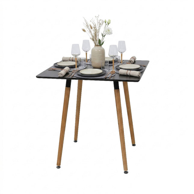 Square Dining Table, MDF Top, Bamboo Legs