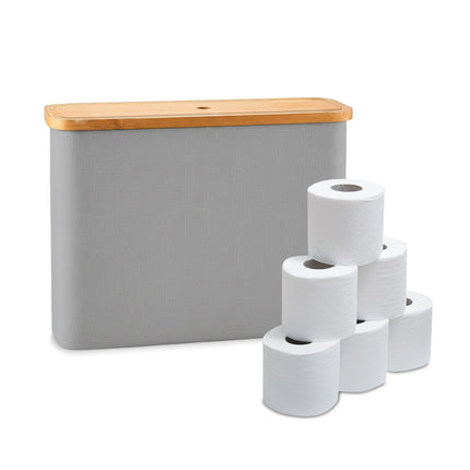 Square Fabric Toilet Roll Holder, Holds 12 Rolls