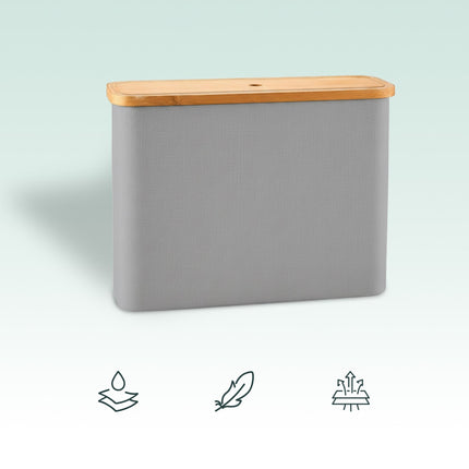 Square Fabric Toilet Roll Holder, Holds 12 Rolls