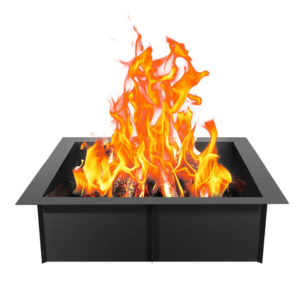 Square Fire Pit Ring Insert, 42x42 in, Carbon Steel