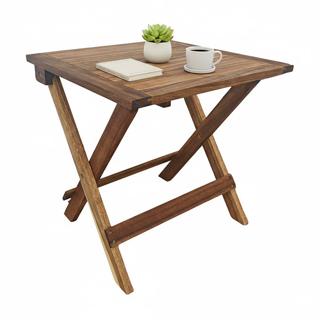 Square Folding Acacia Table – Indoor/Outdoor Use