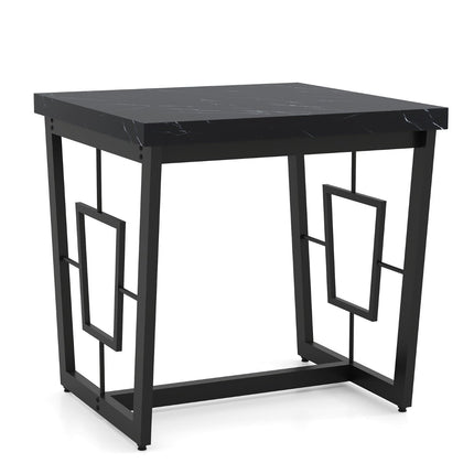 Square Marble Side Table, Black, 60x60x60 cm