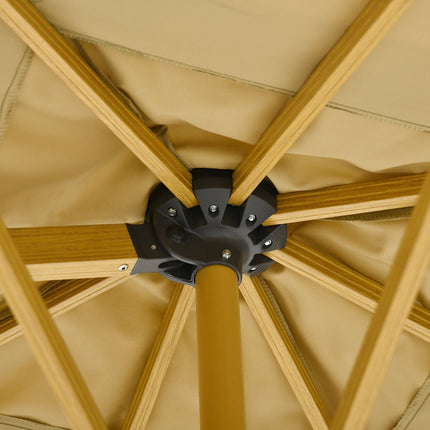 Square Cantilever Parasol, Adjustable height, 295 cm, Khaki