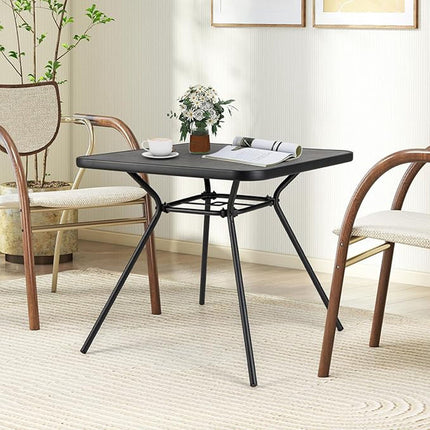 Square Patio Dining Table, 80cm, 4cm Umbrella Hole