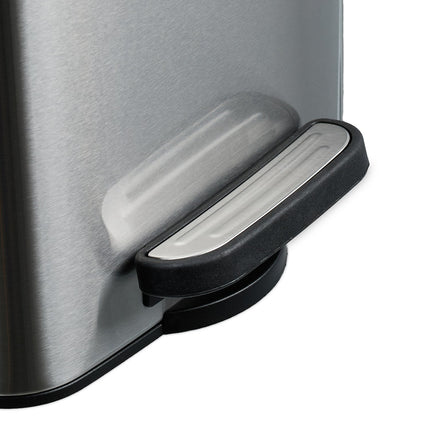 Square Pedal Bin 6L with Liners – Soft-Close, Hands-Free