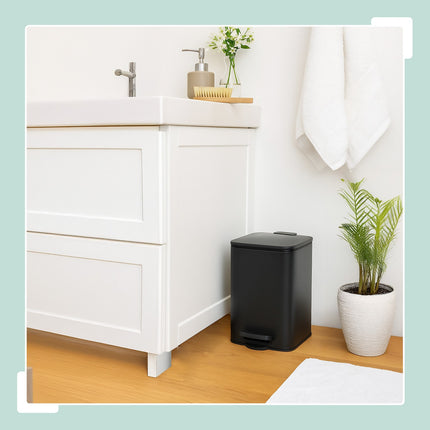 Square Pedal Bin 6L with Soft-Close Lid