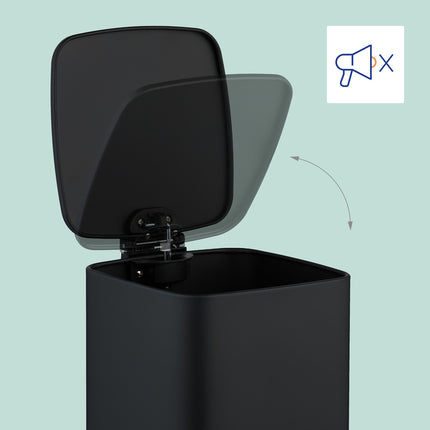 Square Pedal Bin 8L with Soft-Close Lid