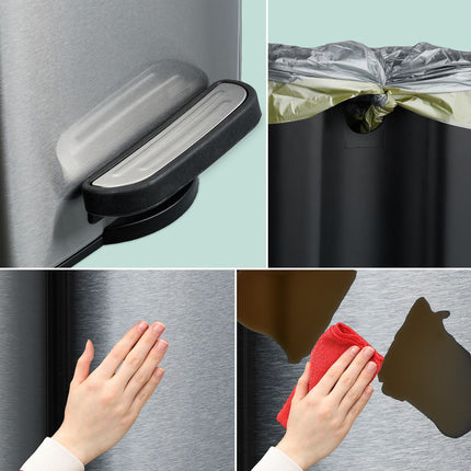 Square Pedal Bin 8L with Soft-Close Lid