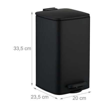 Square Pedal Bin 8L with Soft-Close Lid